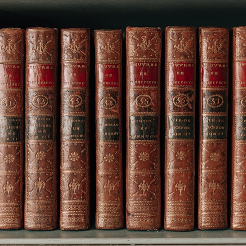 historic books at Bertrand’s Townhouse